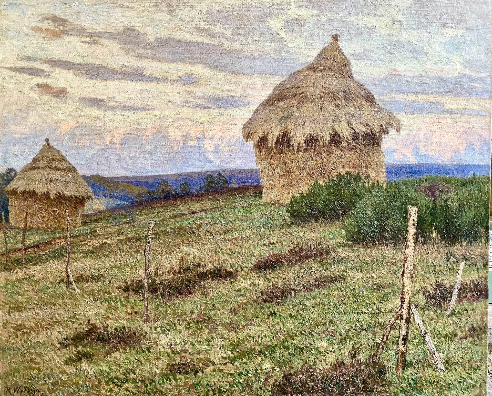 The Golden Fields, Evening in Brabant by Rodolphe Wytsman (1860-1927) Oil on canvas